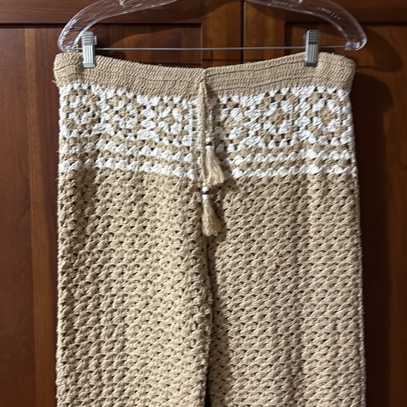 Flook x Free People Crop Crochet Wide-Leg Pants - Picture 3 of 7